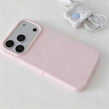 液態矽膠 3 層全包覆軟膠手機殼，適用於 iPhone 17 Pro 17 Pro Max 17，清新夏季配色，防震保護殼附防刮微纖維內襯，相容 iPhone 13 11 16 Pro Max 15 14 Plus 12 Mini XS Max 7 8 Plus - 灰粉 - 查看 4