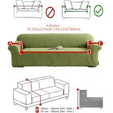 1PC Fleece Fabric Non-Slip Elastic Decorative Sofa Cover, Jacquard Pattern, Deep Gray Banana Leaf Design, Pet-Friendly, Anti-Dirt, Anti-Dust, Suitable For 1/2/3/4 Seater Sofa, All Seasons - Multicolor - View 15