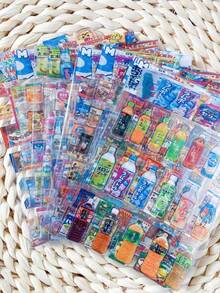 10入款模切零食食物貼紙組,日系復古可愛風 PET 貼紙,適用 DIY 手作、手機殼、筆電、剪貼簿裝飾用品 - 彩色 - 查看 13