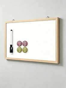 Log Frame Boards, Whiteboard For Writing And Blackboard For Note-Taking, Equipped With Magnetic Thumbtacks, Paintbrushes, Lanyards And Hooks, Available In Two Sizes, Dual-Purpose For Household Message Leaving And Office Display - A - View 13