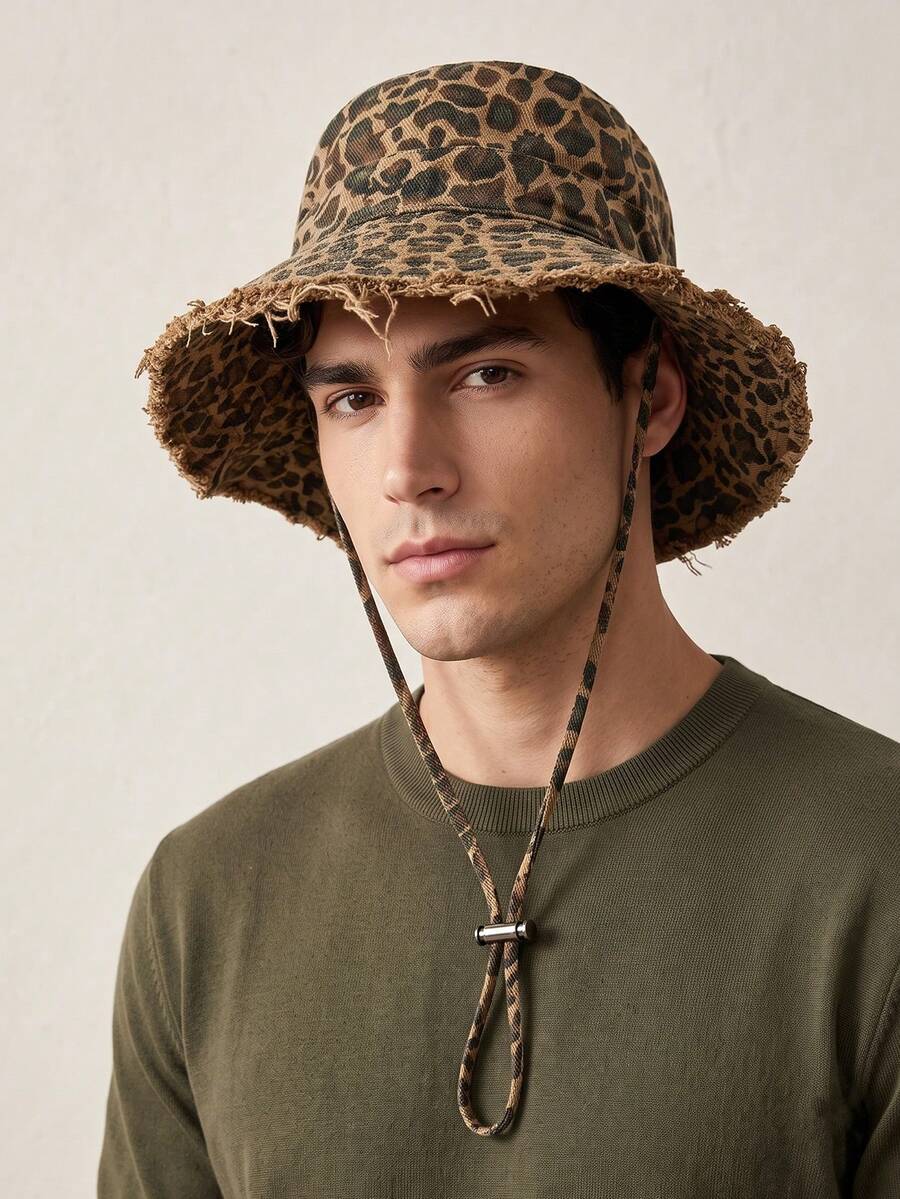 1 Summer Drawstring Wide Brim Outdoor Sun Hat, Adjustable Chin Strap, Durable Design, Suitable For Travel, Beach, Casual Vacation & Daily Use - Multicolor - View 1