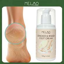 MELAO 龜裂粗糙足部修護霜 100g/3.53oz，深層保濕修復足部乳液，適用於乾燥龜裂腳跟，軟化繭皮並舒緩粗糙乾燥足部肌膚 - 100克 - 查看 1