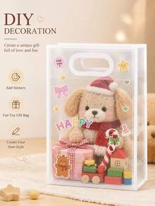 20pcs/10pcs/5pcs Transparent PVC Gift Bags (Ribbon Not Included), Tote Bags, Suitable For Birthday, Wedding, Valentine's Day, Graduation Ceremony And Other Occasions, Transparent Plastic Gift Bags, Large Capacity Cosmetic Storage Bags - Transparent - View 4