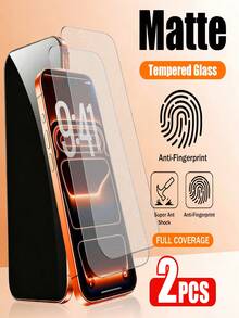 2 Packs Matte Tempered Glass Screen Protector Compatible With IPhone 17 Air/17 Pro Max/16 Pro Max/16e/16/15/14/13/12/11/Plus/X/XS/XR/XS Max/Mini 9H Tempered Glass Film, Anti-Fingerprints, Smooth As Silk, Case Friendly, Anti-Glare - Clear - View 12