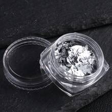 銀色鏡面雷射方形美甲亮片，幻彩變色龍美甲亮粉片，全息金屬美甲美甲用品，適用沙龍日常美甲設計 - 彩色 - 查看 11