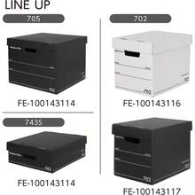 バンカーズボックス 703S 白/青 3個1セット 収納ボックス Mサイズ ふた式 1006001 - 702 + 白(文字:黒) - チェックする 7