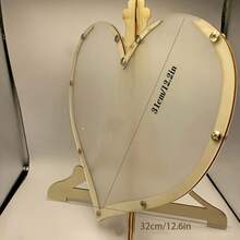 Romantic Wooden & Acrylic Heart Guestbook Box – 60 Or 80 Mix-And-Match Hearts For Weddings, Housewarmings, And Celebrations | Handcrafted Design, No Power Required | Elegant Message Display With Natural Wood Grain & Clear Acrylic Accents | Compact, L - 80pcs/box - View 5