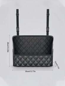 1pc Large Capacity PU Car Seat Back Organizer Net Bag. Multi- Functional Storage Bag For Phone, Cosmetics, Wallet, Key And Other Accessories - A - View 4