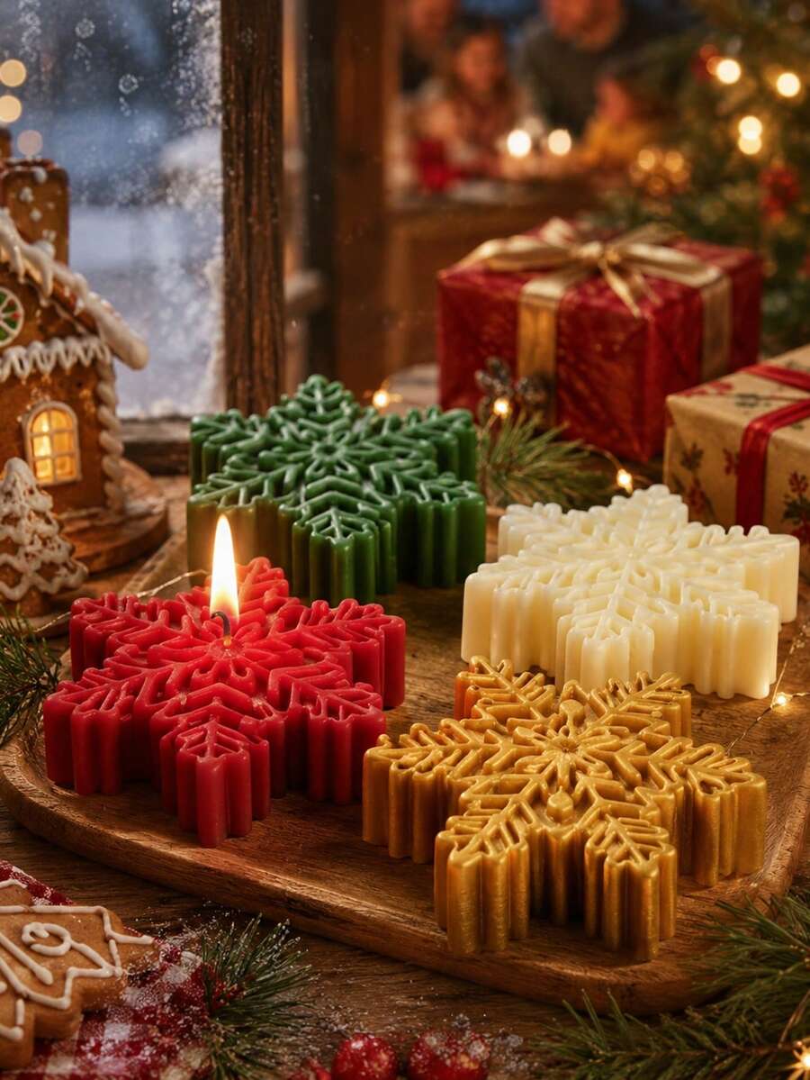 Christmas Snowflake Silicone Mold For Candle, Plaster, Resin DIY Winter Holiday Gift Box Decoration Handmade Gift - Snowflake Silicone Mold - View 1