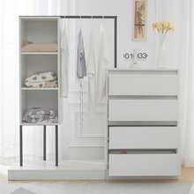 Pink Sideboard With Drawers - Corner Furniture Set - White - View 2