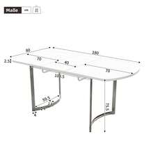 Mesa de Comedor Extensible 140/180 cm - Estilo Moderno - Blanco - Ver 5