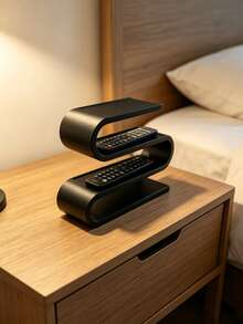 1pc Curved S-Shaped Multi-Layer Remote Control Storage Rack, Home Living Room Bedside Desktop Remote Key Phone Organizer Storage Shelf, Remote Control Storage Box, Decorative Ornament, Suitable For Living Room, Bedroom, Desk To Store Remote Controls And Daily Necessities. Dorm Storage, Home Decor, Ideal Housewarming Gift Choice - Multicolor - View 12