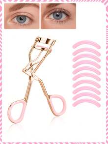 11pcs/10pcs/1pc Professional Eyelash Curler, Long-Lasting Use, Longer And Fuller Lashes - Easy To Use And For Eyes, Eyelash Curler, Effortless Shaping Without Pinching, Curling Lashes, Makeup Tools, Beauty Tools, Travel Portable, Vanity Essential - Multicolor - View 2