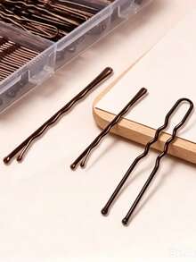 150pcs Metal Hair Clips Women's Hair Accessories French U-Shaped Hair Clips Hair Clip Set Brown - Three-mix Set a - View 5