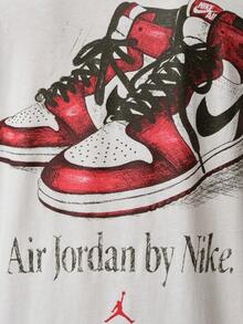 Jordan Men's AS BRK GX SNKR 85 SS CRW Short Sleeve Knit Collarless T-Shirt TIX1577-100 - White - View 4