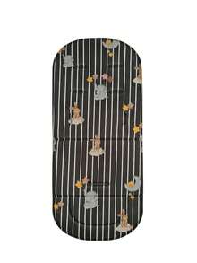1pc Cartoon Pattern Baby Stroller Seat Cushion, Skin-Friendly Soft Durable Non-Deforming, All-Season Breathable, Removable Washable Anti-Slip Fixed, Compatible With Multiple Baby Stroller Models - Multicolor - View 4