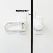 Portable Simple Plastic Cabinet Door Latch Cabinet Door Lock Home Supplies - A - View 2