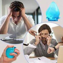 4pcs Dreamy Squeeze Toys, With Dreamy Smooth Squeeze Feel, Soft Stress Balls With Base, Sensory Toys For Anxiety And Stress Relief, Suitable For Relaxation And Calming - Ice Cube - Water Drop Shape - Multicolor - View 7