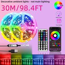 3-100ft RGB LED Strip Lights, App And 44-Key Remote Control, Music Sync Color Changing Light Strip With Timer Function, Adjustable Brightness, Suitable For Bedroom, Game Room, Home Decor, Kitchen, Living Room, Party Decoration And More DIY Modes - 3535RGB - 查看 15
