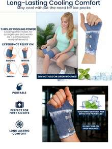 1 Roll Reusable Cold Compress Pressure Bandage, Cooling Sports Tape For Cooling And Support - Cold Compress - View 2