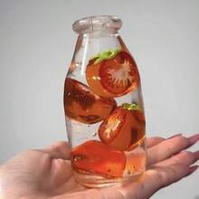 SQUISHY-Fruit Milk Bottle Drift Bottle Squeeze Toy-Realistic Fruit Blueberry Kiwi Strawberry Soda Bottle Edible Play Stress Relief Soft Rubber Bottle Toy - Multicolor - View 6