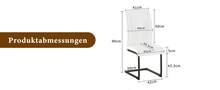 Dining Chair Black Made Of Metal For Kitchen And Dining Room - 黑與白 - 查看 7
