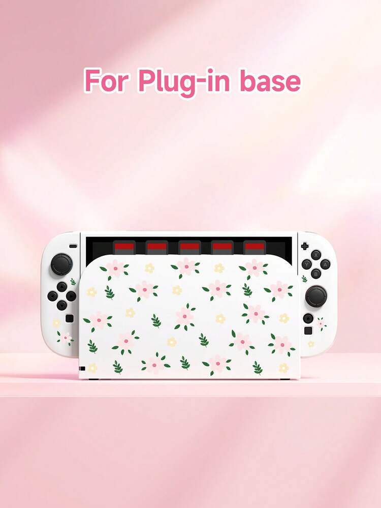 1 pieza Funda protectora con patrón de flor de margarita y hoja, compatible con Switch2 (2025)/Switch OLED/Switch NS/Switch Lite, bolsa de almacenamiento, ranura para tarjeta, carcasa/cubierta protectora para consola de juegos, material suave y amigable con la piel, protege tu dispositivo, regalo perfecto para jugadores de Switch - Multicolor - Añade 15