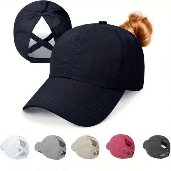 Quick-Dry Breathable Mesh Baseball Cap, Unisex Lightweight Commuter Sun Protection Cross-Mesh Duck Bill Hat