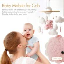 Sonajero de peluche para cuna de bebé, juguete relajante para bebés de 0 a 12 meses, sonajero colgante para cuna, juguete para dormir, sonajero de peluche para recién nacidos, juguete para bebés, campana para cuna. - 01 - Ver 3