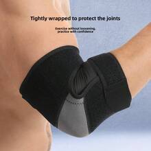 Elbow Pads Joint Protective Cover Sports Fitness Pressure Straps Arm Sheath Bench Press Cover Elbow Elbow Bench Press Elbow Pads - Black and Blue Bandage-1pcs - View 5