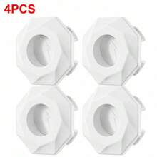 Wash Basin Overflow Insert Drain Cover Perforated ABS Body Snap In Clips Sink Overflow Hole Replacement Trim - Multicolor - View 11