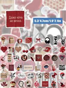 50pcs Retro Y2K Russian Stickers For Guitar Suitcase Laptop Cases Scrapbooks Storage Boxes Decorative DIY Graffiti Stickers - Multicolor - View 2