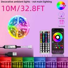 3-100ft RGB LED Strip Lights, App And 44-Key Remote Control, Music Sync Color Changing Light Strip With Timer Function, Adjustable Brightness, Suitable For Bedroom, Game Room, Home Decor, Kitchen, Living Room, Party Decoration And More DIY Modes - 3535RGB - 查看 11