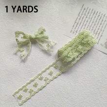1碼甜美刺繡蕾絲緞帶蝴蝶結 DIY 裝飾飾邊，適用於衣飾、禮品包裝、手工藝品（寬4cm） - 花邊緞帶 - 查看 12