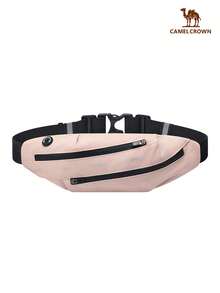 CAMEL CROWN Unisex Multi-Function Sports Waist Bag & Crossbody Chest Bag, Large Capacity Fitness Gear, Suitable For Outdoor Running And Morning Jogging - Rose Pink - View 1