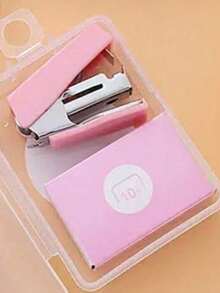 1pc Random Color Mini Stapler With Replacement Staples, Portable Back To School Student Stationery - Random - View 5