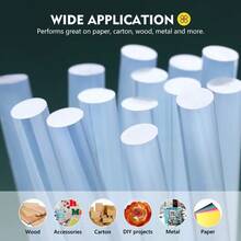 Mini Hot Glue Gun Sticks, Huge Pack Of 300, 4" Long And 0.27" Diameter Hot Melt Glue Sticks, Compatible With Most Glue Guns, Perfect For DIY Craft Projects And Sealing - 200 Sticks - 4" X .43" - View 5
