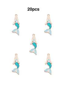 10/20pcs Cartoon Ocean Creature Oil Drop Pendant Creative DIY Necklace Earrings Jewelry Accessories Keychain Charm - Multicolor - View 13