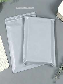 100pc Thickened Waterproof Mailing Bags Set, Waterproof And Moisture-Proof Thickened Plastic Shipping Bags, Self-Sealing With Strong Adhesive For Secure Closure, Reusable Multi-Functional Storage, Suitable For Clothing Shipping, Small Item Packing, Travel Storage, Moving Organization And Back To School Supplies Storage, Multiple Sizes And Quantities To Choose From, Both Practical Mailing Packaging Bags And Great Home And Travel Storage Helpers, Get Shipping And Storage Done In One Bag - A-White - View 2