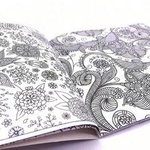 Best-Selling 24-Page 18.5*18.5cm English Version Magic Forest Coloring Book, Stress Relief Adult Edition Hand-Drawn Coloring Book - Single Piece - View 6