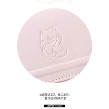 Dompet Kecil Lipat Tiga Motif Kucing Kartun Lucu dan Lembut, Dompet Pendek Motif Kucing Timbul, Dompet Kompak Portabel untuk Menyimpan Koin, Kartu Bank, dan Kartu, Tas Kulit Ringan Warna Solid - Berwarna merah muda - View 4
