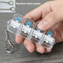 Fun Fingertip Button Keychain, Stress Relief Leisure Gift, Non-Electric, With Portable Hook For Keys/Bags - Style A Cute Small Pendant - Multicolor - View 10