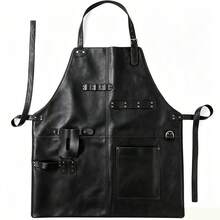Fashionable Hot-Selling Multi-Functional Pocket Apron With Cup Holder, PU Leather Halter For Repairman, Carpenter, Lumberjack, Mechanic - Multicolor - View 5
