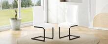 Dining Chair Black Made Of Metal For Kitchen And Dining Room - 黑與白 - 查看 8