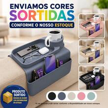 Bandeja Organizador De Sofá Apoio De Braço De Silicone Isolamento Térmico Dobrável Porta Copos Envio Imediato Suporte - Multicolorido - Visão 9
