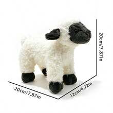 1pc Cute Cartoon Lamb Plush Doll, Soft Skin-Friendly 3D Little Goat Sofa Pillow For Living Room, Bedroom, Bay Window Decor, Gift For Best Friend Birthday, Photo Prop, Home Decor, Mother's Day, Halloween, Children's Day Gift - Multicolor - View 11
