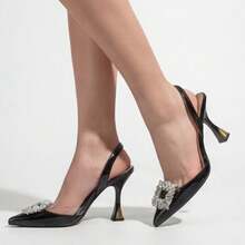 Women's Pointed High Heels, Designed To Be Sexy And Elegant, Easy To Put On And Take Off, Suitable For Dates, Parties, Dancing Or Birthday Gifts - 黑色 - 查看 2