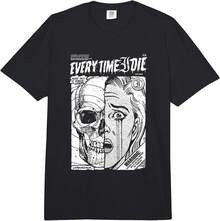 Unisex Kurzarm-T-Shirt, Rock-Gitarren-Retro-Geschenk für Männer und Frauen, Unisex Baumwoll-Crew-T-Shirt - Schwarz - Übersicht 1