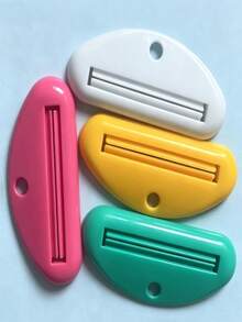 1pc Manual Plastic Toothpaste Squeezer, Vertical Bathroom Dispenser, Suitable For Toothpaste, Facial Cleanser, Hand Cream, No Electricity Needed, Home Bathroom Decor, Autumn Decoration, Back To School Season - Multicolor - View 9