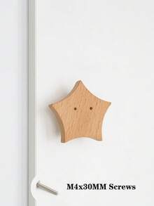 Cartoon Animal Drawer Pulls, Cute Bear Rabbit Star Solid Wood Cabinet Door Handles For Children's Room - Multicolor - View 10